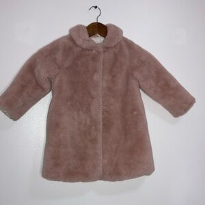Il Gufo Pink Faux Fur Jacket 4T